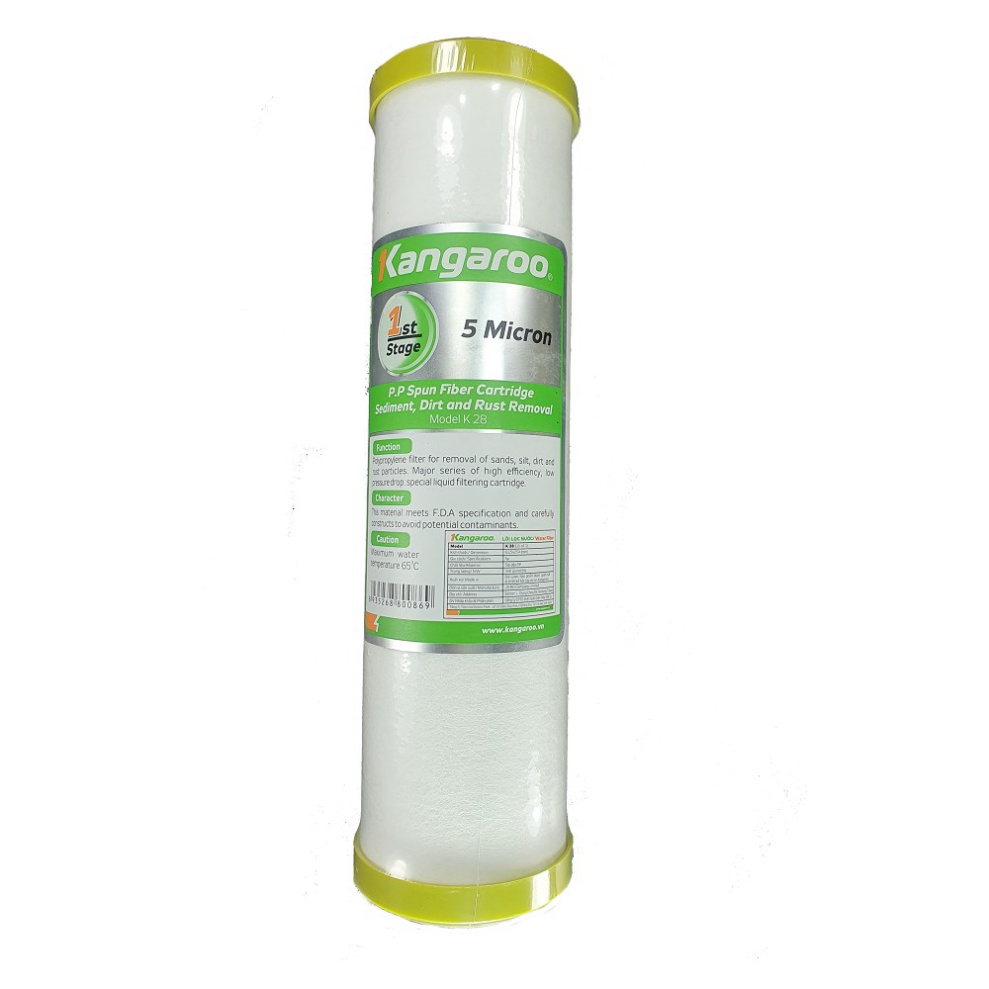 Lõi lọc nước Kangaroo số 1 - Phụ kiện máy lọc nước Kangaroo ,cam kết chính hãng kangaroo.