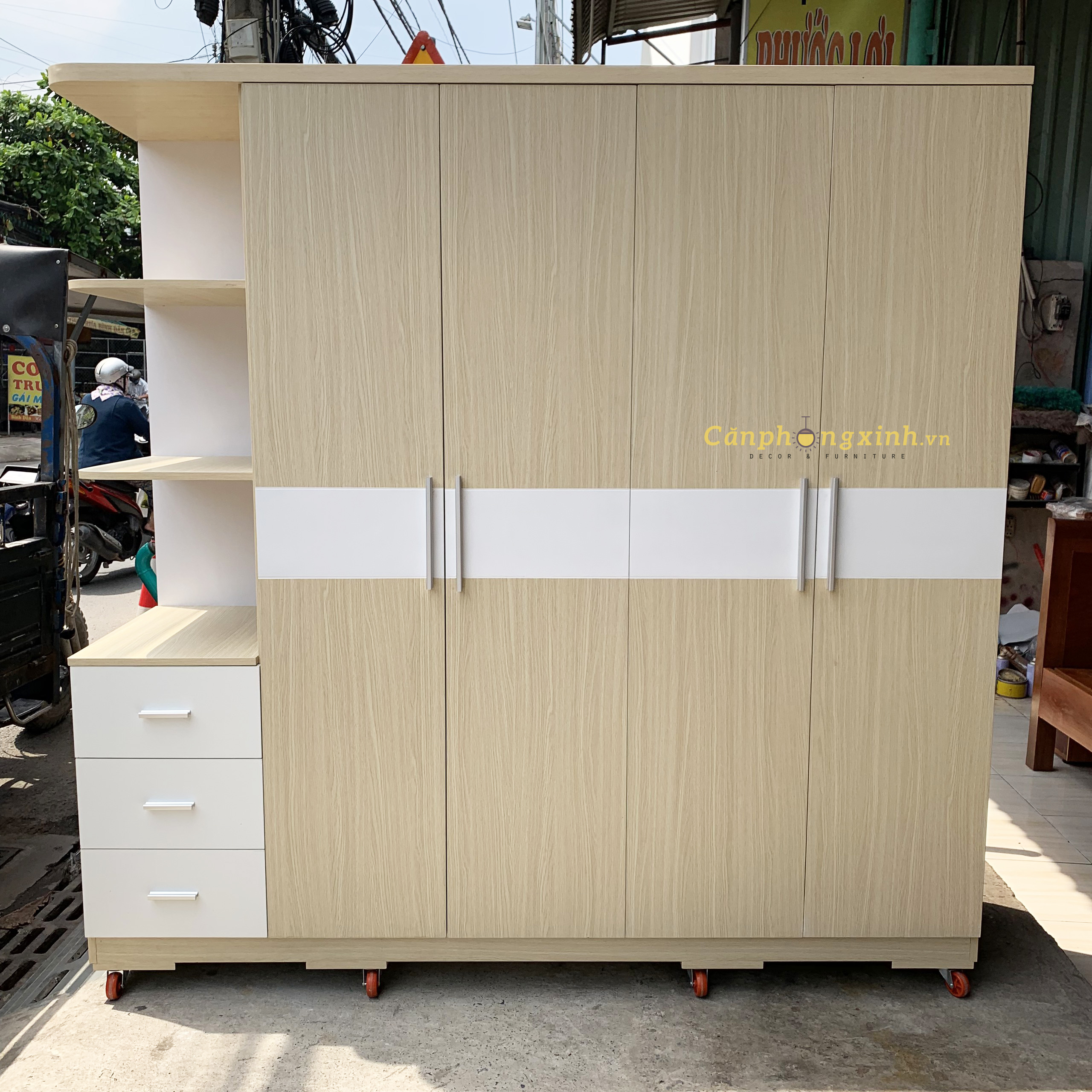 Tủ áo, Tủ quần áo có kệ hộc hiện đại CPX-T14 thiết kế kiểu dáng sang trọng