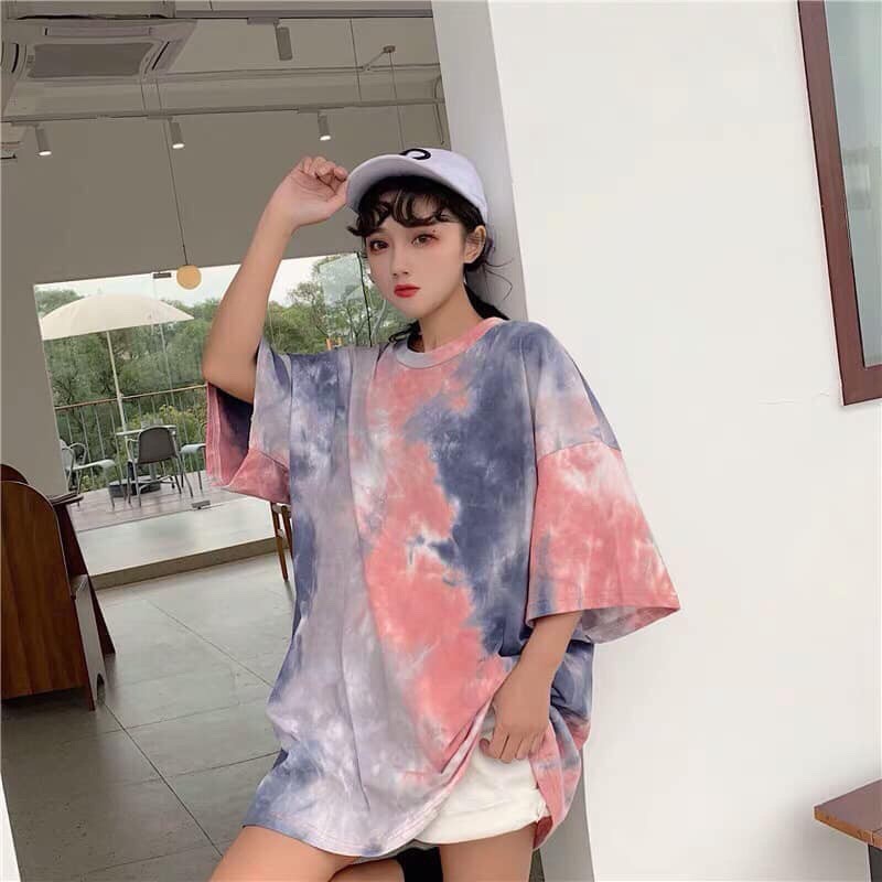 Áo thun LOANG MÀU Nam nữ phong cách HÀN QUỐC HOT 2021 CHẤT CỰC ĐẸP CỰC HOT