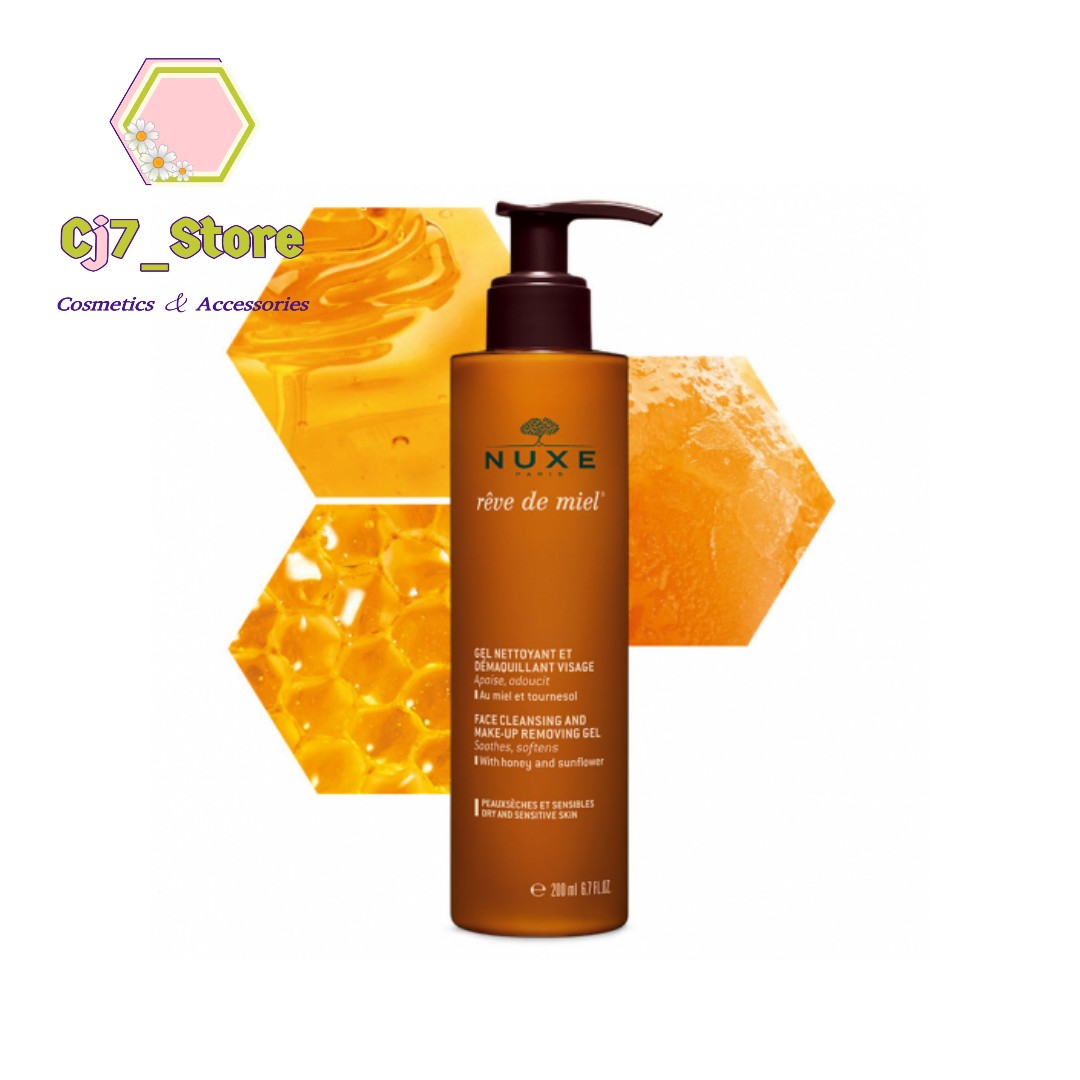 Sữa rửa mặt mật ong nuxe reve de miel face cleansing and make-up removing gel 200ml