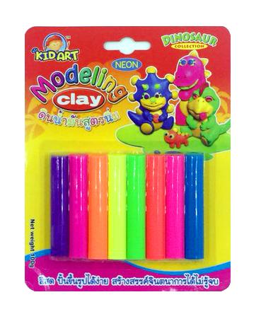 Đất nặn 8 màu neon Kidart
