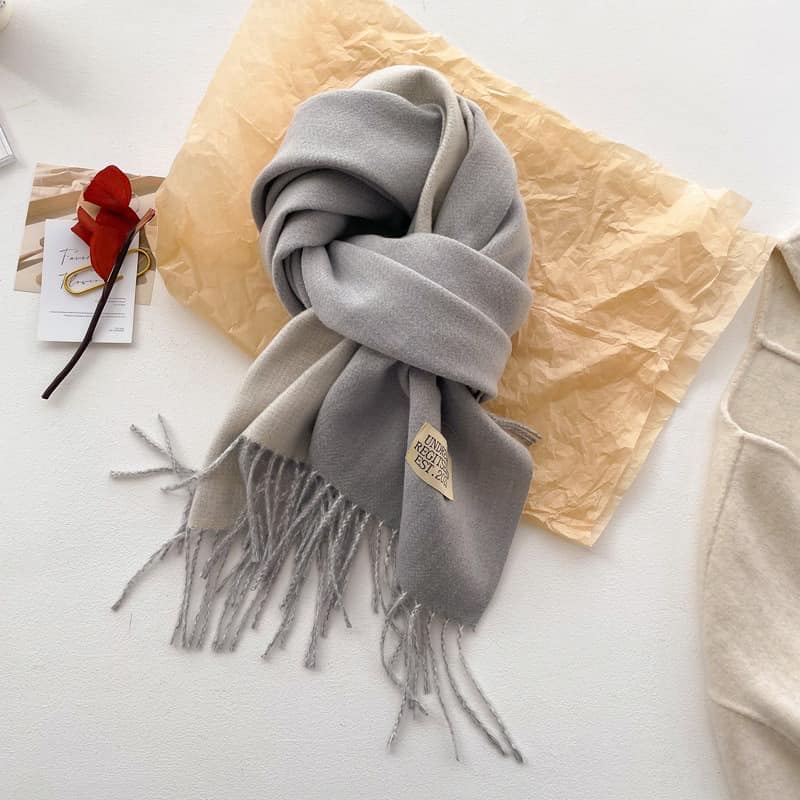 Khăn choàng cổ trơn Different tone màu Neutral chất Cashmere dạ len mềm mịn ấm áp thu đông style Hàn Quốc
