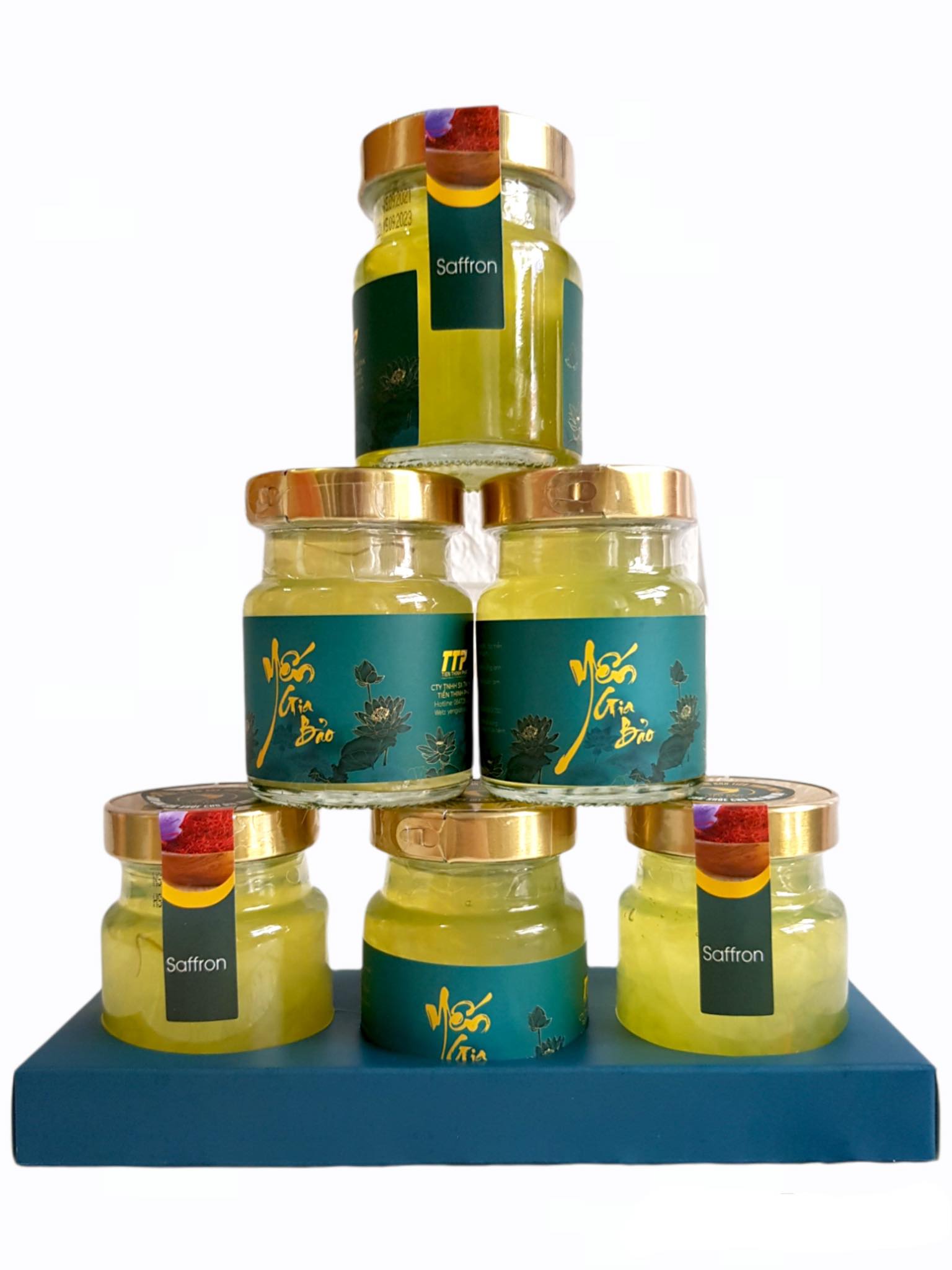 Yến gia bảo - set 12 hủ - nước yến chưng saffron & 30gr yến tươi cao cấp