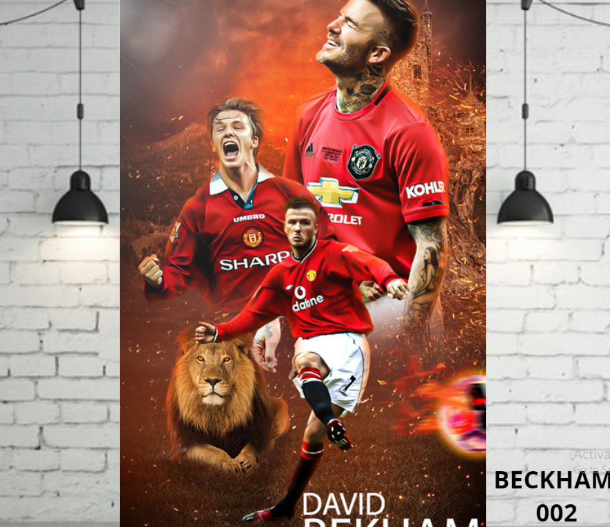 Decal Poster dán tường Beckham  cực đẹp dễ sử dụng - LiDO Sports