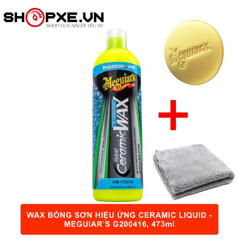 [HCM]WAX CERAMIC DẠNG KEM MEGUAIRS - TẶNG KÈM KHĂN VÀ MÚT THI CÔNG - MEGUIARS HYBRID CERAMIC WAX LIQUID G200416 473ml