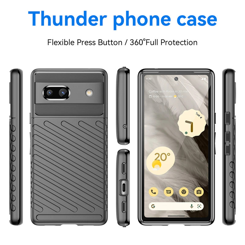 Ốp lưng chống sốc dạng vân chéo dành cho google pixel 6a