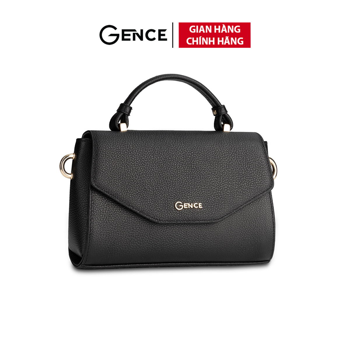 Túi xách nữ túi đeo chéo thời trang gence tx03 chất liệu da bò cao cấp màu black