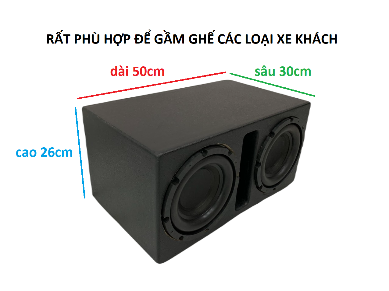 Loa sub kép ô tô bass 20 công suất lớn 800w chạy điện 12v và 24v đánh 2 chế độ siêu trầm và có lời