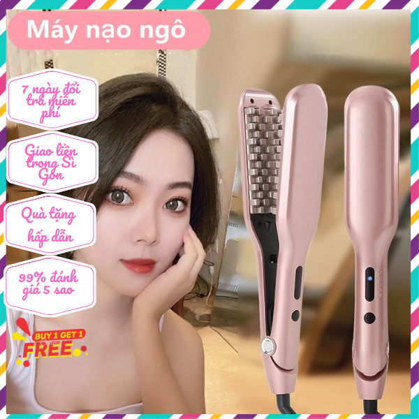 Máy làm tóc đa năng - Máy bấm xù dập phồng chân vuông cao cấp 5 mức chỉnh nhiệt