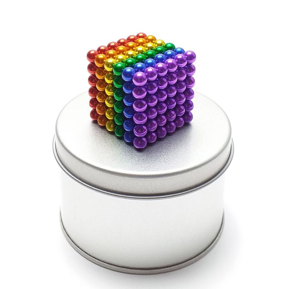 Nam châm xếp hình thông minh nhiều màu  Magcube BukyBalls 216 viên 5mm tròn