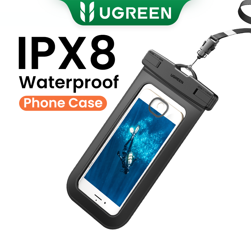UGREEN Waterproof Phone Case Bag For iPhone 14 Plus iPhone 15 14 Pro Max 13 12 Pro Max Swim Pouch Bag For Samsung Xiaomi Phone Case Universal Protective Cover