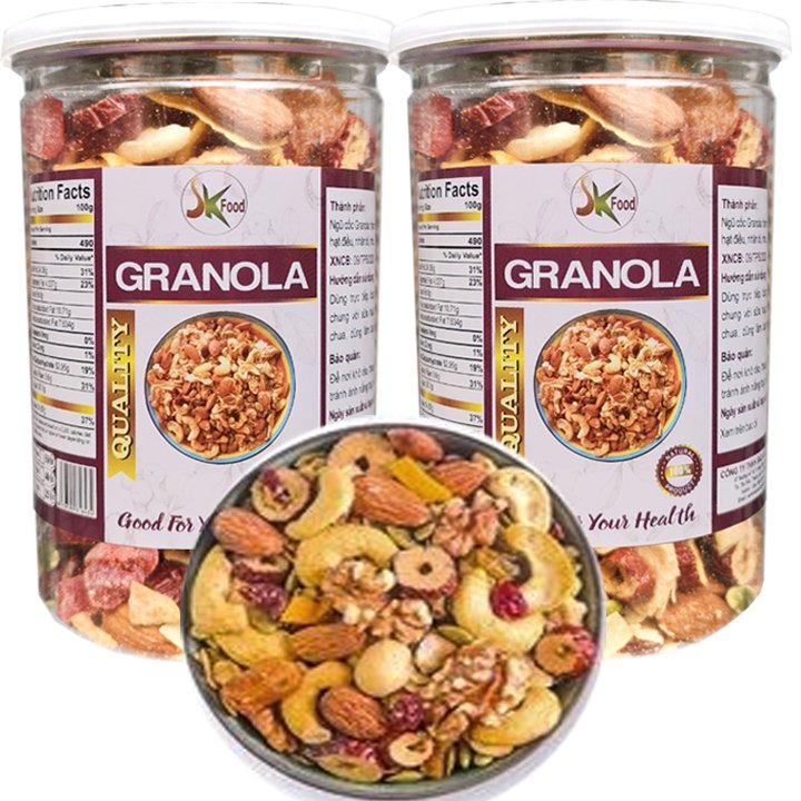 KHÔNG YẾN MẠCH - Ngũ cốc granola siêu hạt giúp ăn kiêng giảm cân hiệu quả