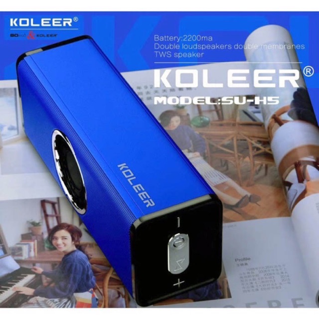 Loa bluetooth nghe nhạc koleer su-h5 2200mah