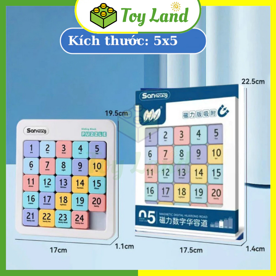 Đồ Chơi Bảng Trượt Số Sudoku 5x5 Từ Tính Phát Triển Tư Duy Logic Thông Minh Sáng Tạo Có Nam Châm