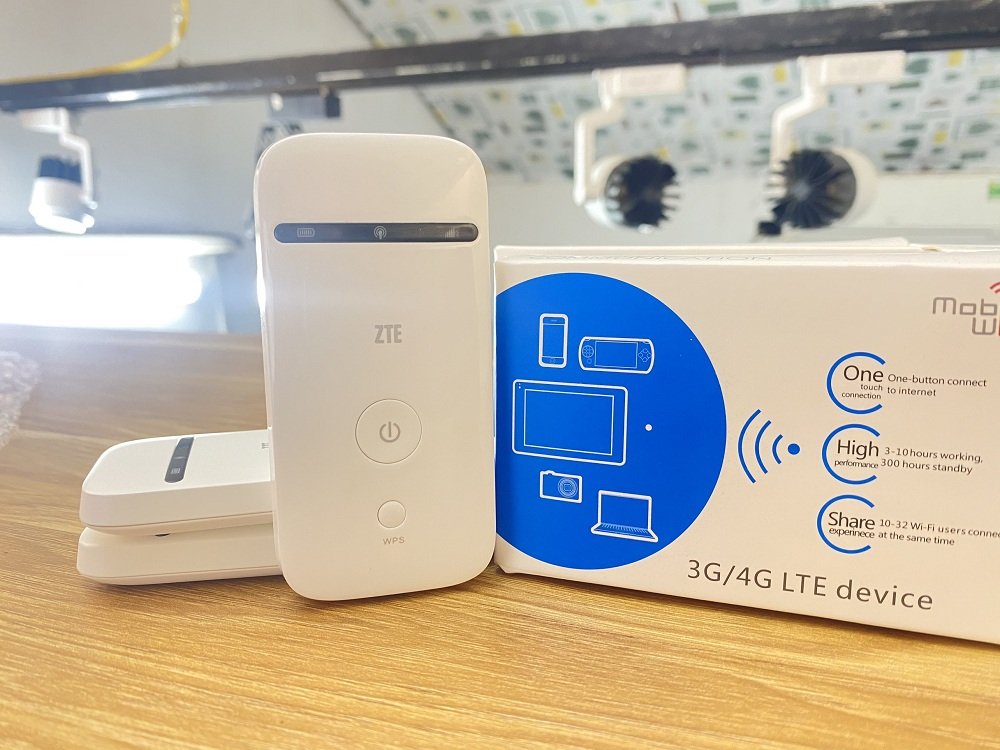 Bộ phát wifi từ sim 3G 4G siêu tốc ZTE MF65 thiết bị phát sóng wifi từ sim 3g 4g dùng sim đa mạng