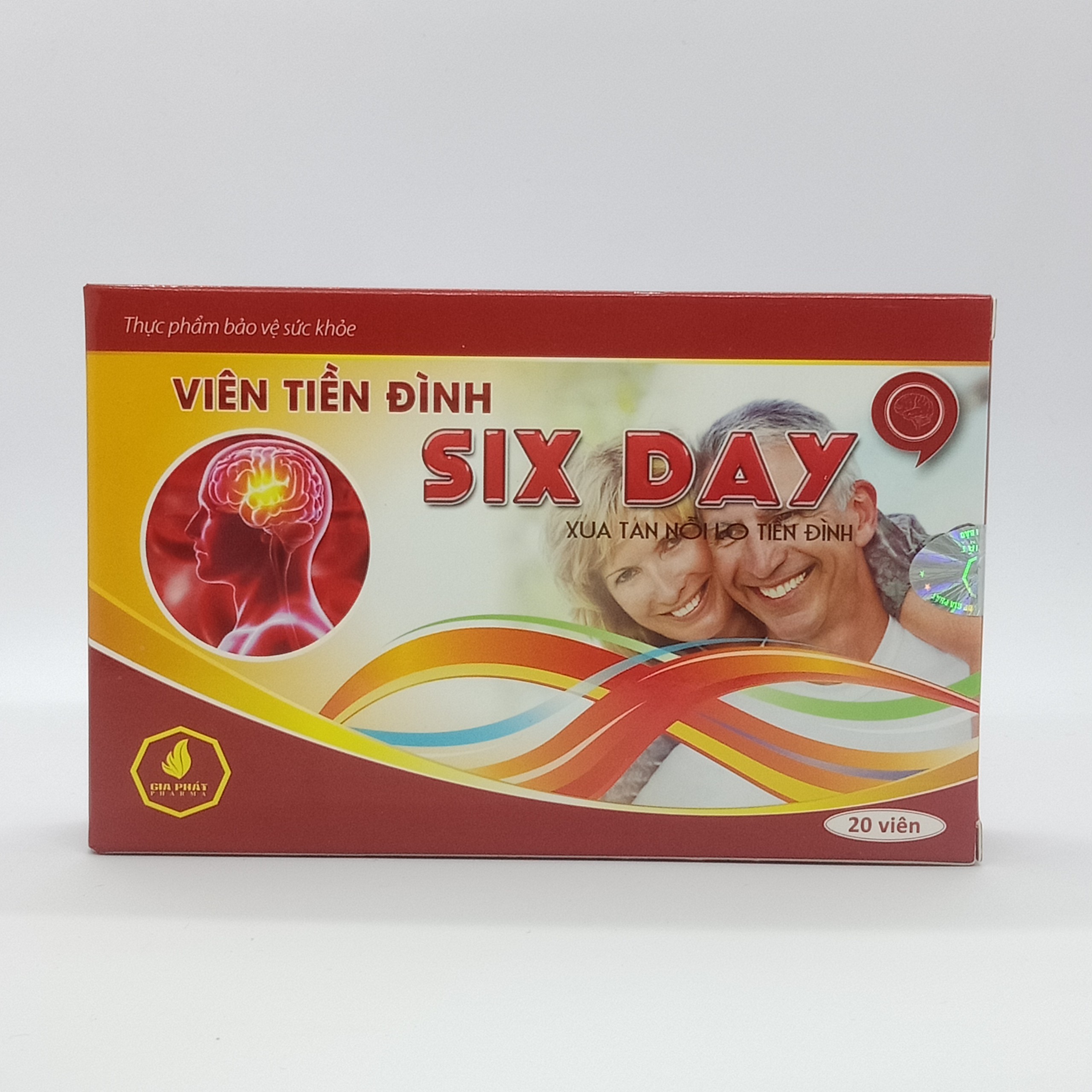 Hỗ trợ dứt điểm rối loạn tiền đình - đau đầu, hoa mắt chóng mặt với Viên Tiền Đình Six Day - hộp 20 viên