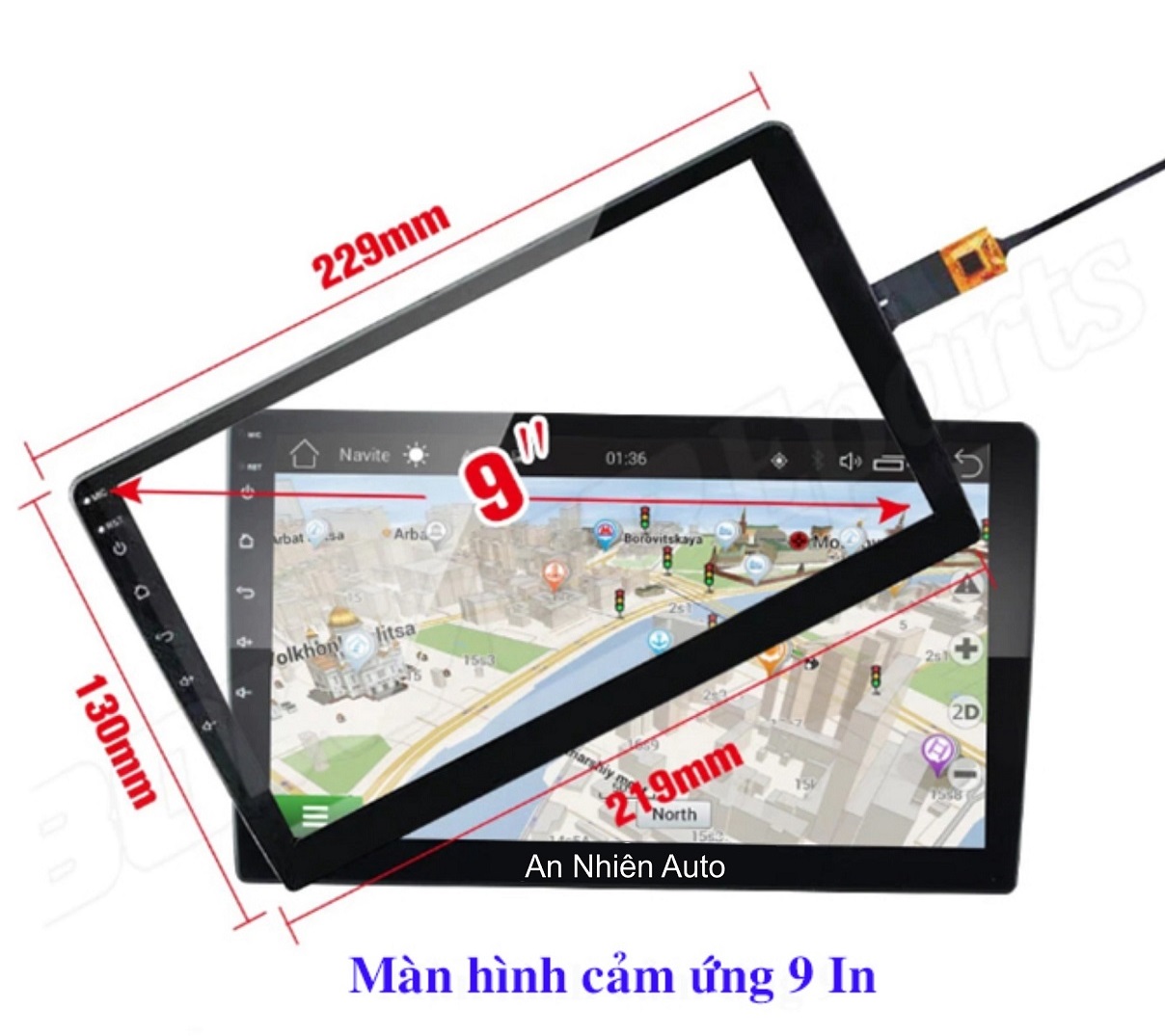 Màn hình cảm ứng - mặt kính cảm ứng thay thế cho màn hình android ô tô 7in ,9 in, 10 in