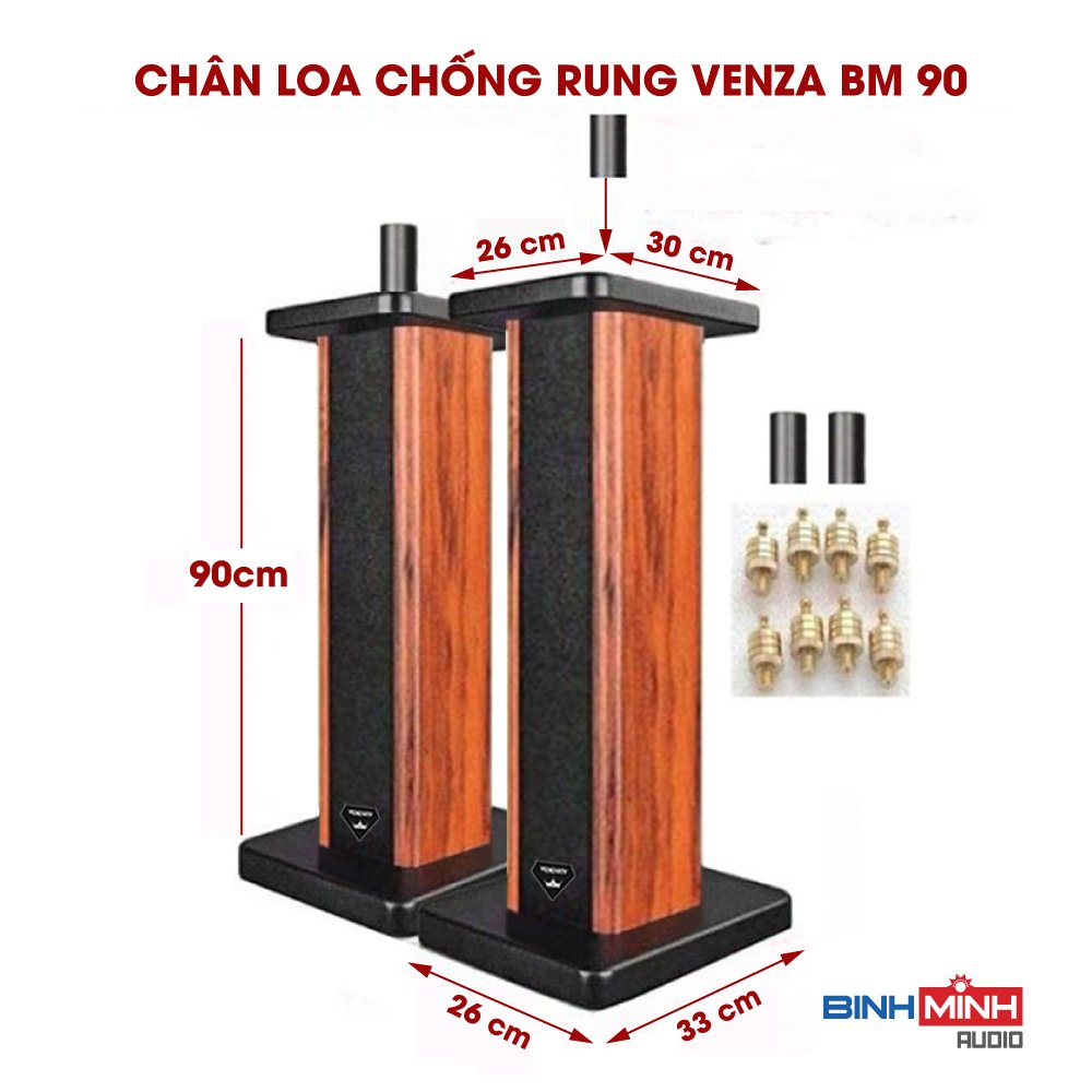 Chân loa Bookshelf gỗ Venza BM 90