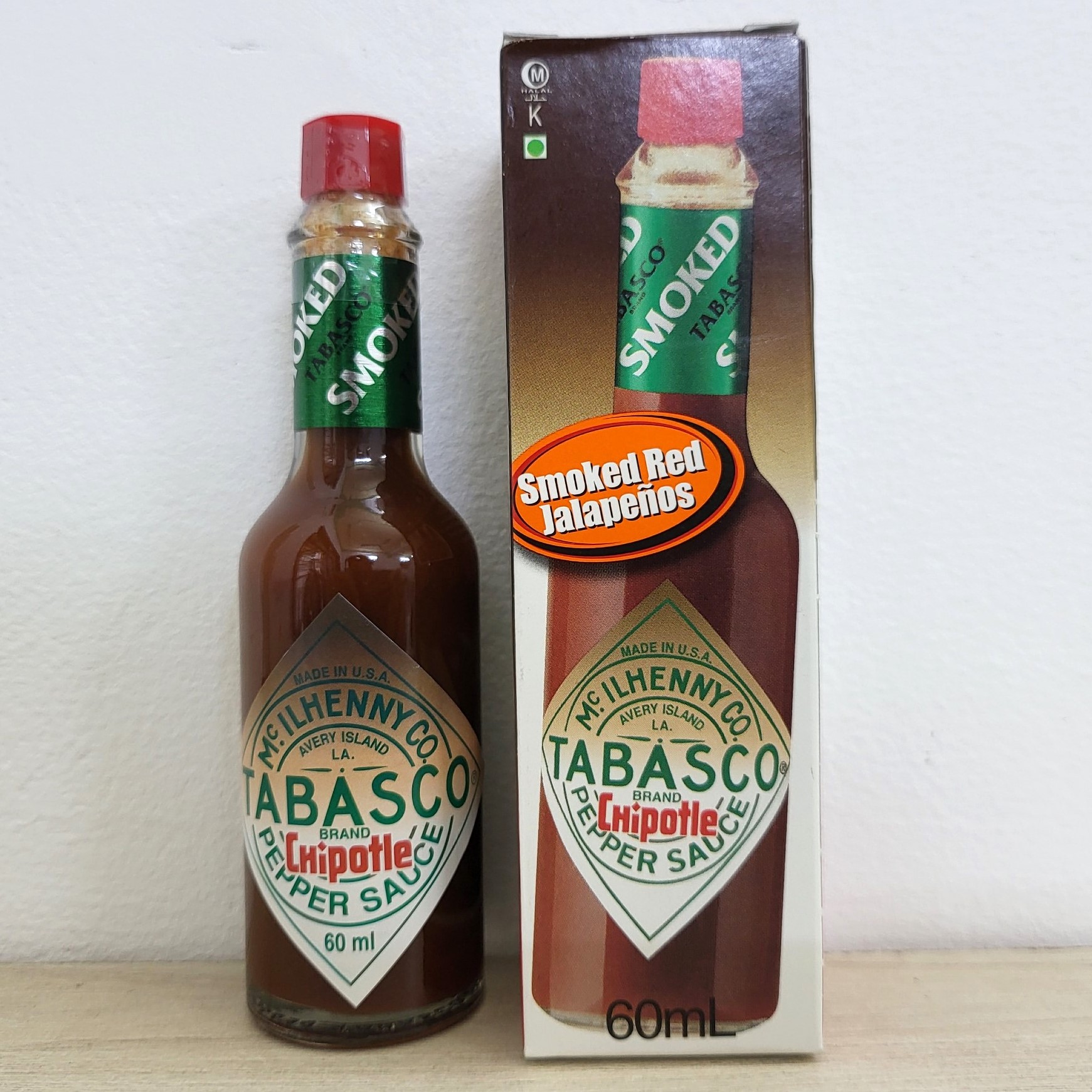 TABASCO (chai CHIPOTLE 60ml) SỐT ỚT ĐỎ USA VỊ XÔNG KHÓI Chipotle Smoked Red Jalapenos Pepper Sauce (