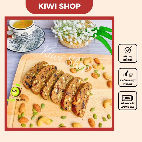 Bánh biscotti vị chocolate hũ 200gr |kiwishop| ngon, chất lượng, an toàn