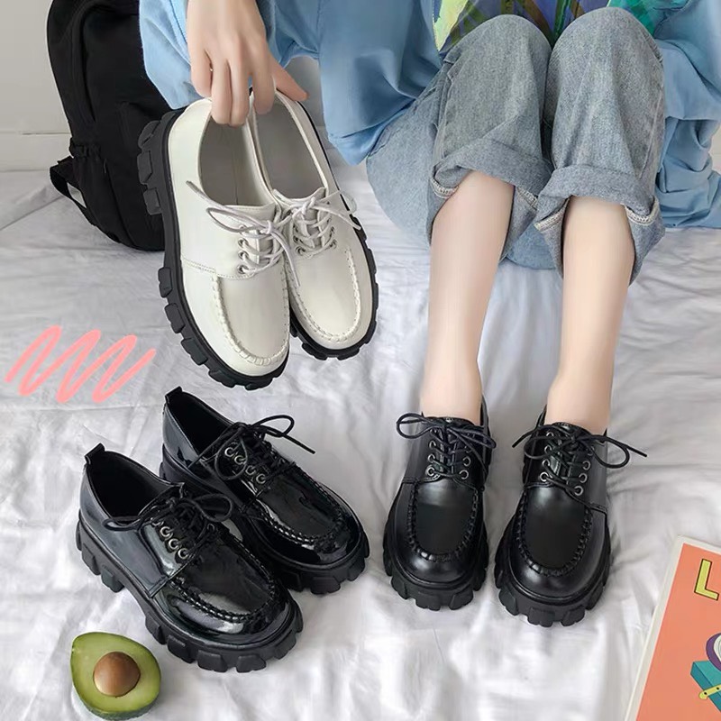 Giày Oxford vitange hàn quốc da mềm hotrend, Giày sneaker nữ thấp cổ hot