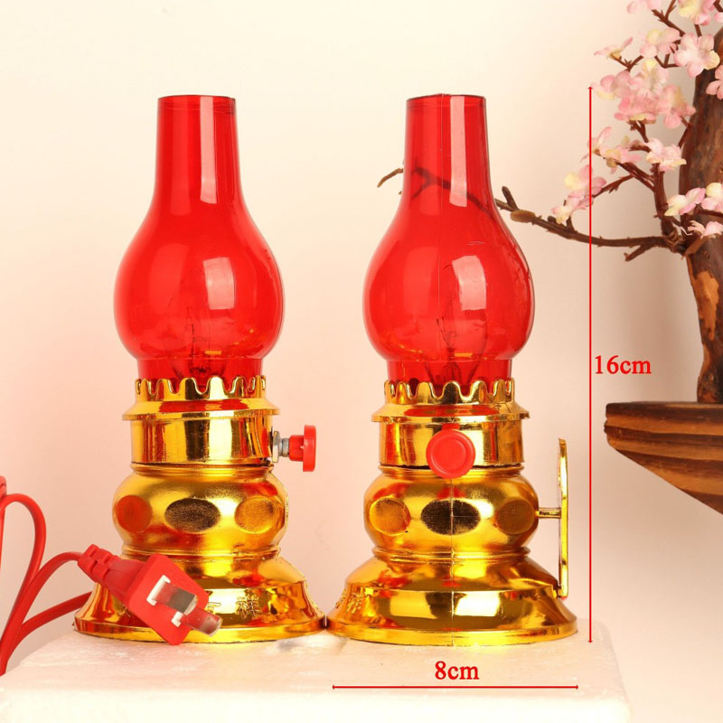Đèn dầu điện thờ cúng điều chỉnh độ sáng , đèn để bàn thờ Phật, Quan Âm, Gia Tiên, Ông Bà - Đức Hiếu Shop