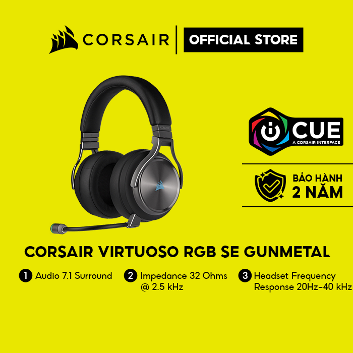 Tai nghe corsair virtuoso rgb se gunmetal ca-9011180-ap