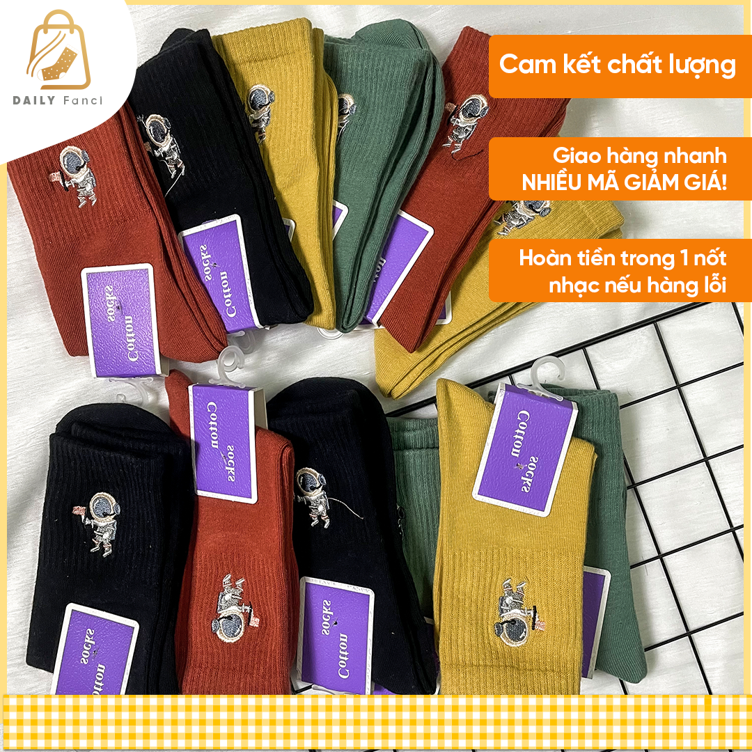 Tất nữ cổ cao 5cm hình phi hành gia cute - FC04