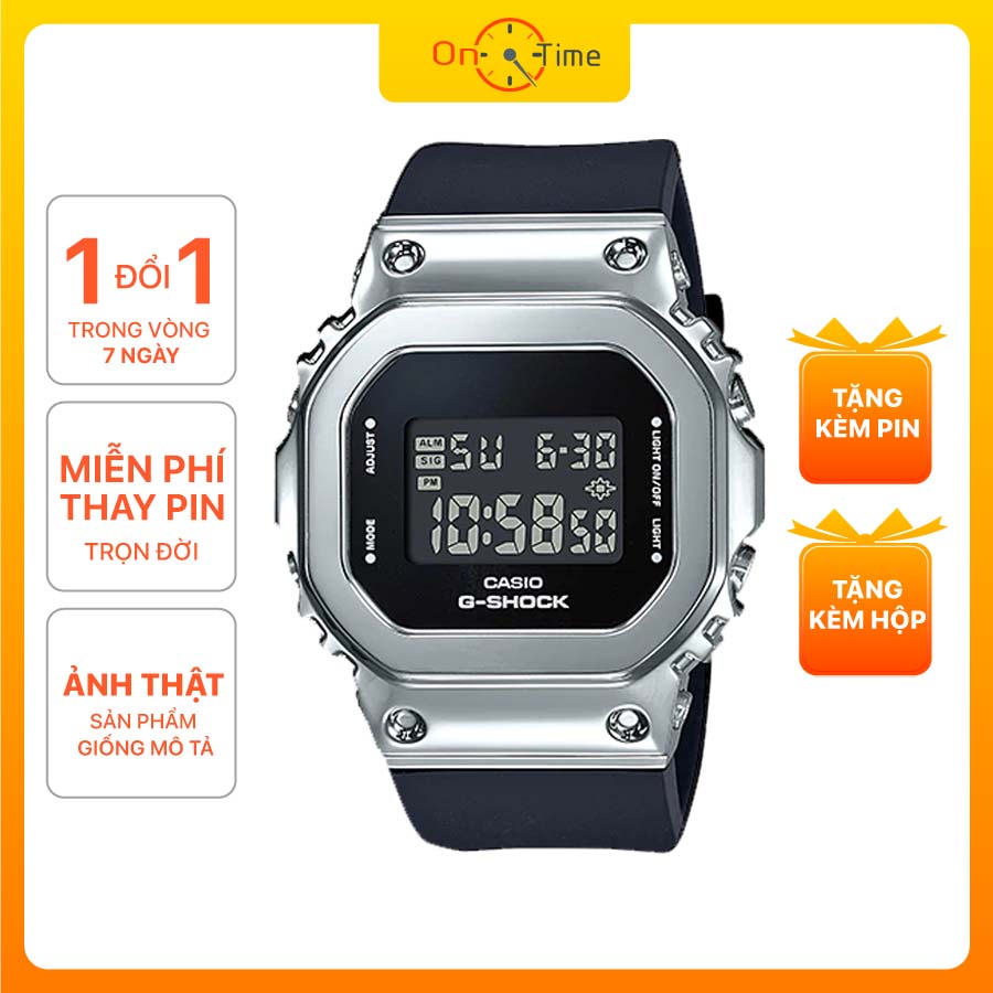 Đồng hồ nam nữ Casio G Shock S5600 viền thép, dáng thể thao thon gọn, trẻ trung, siêu bền, siêu đẹp - OneTime Store