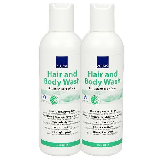 Bộ 2 chai Dầu gội và tắm Abena khô có hương 200ml