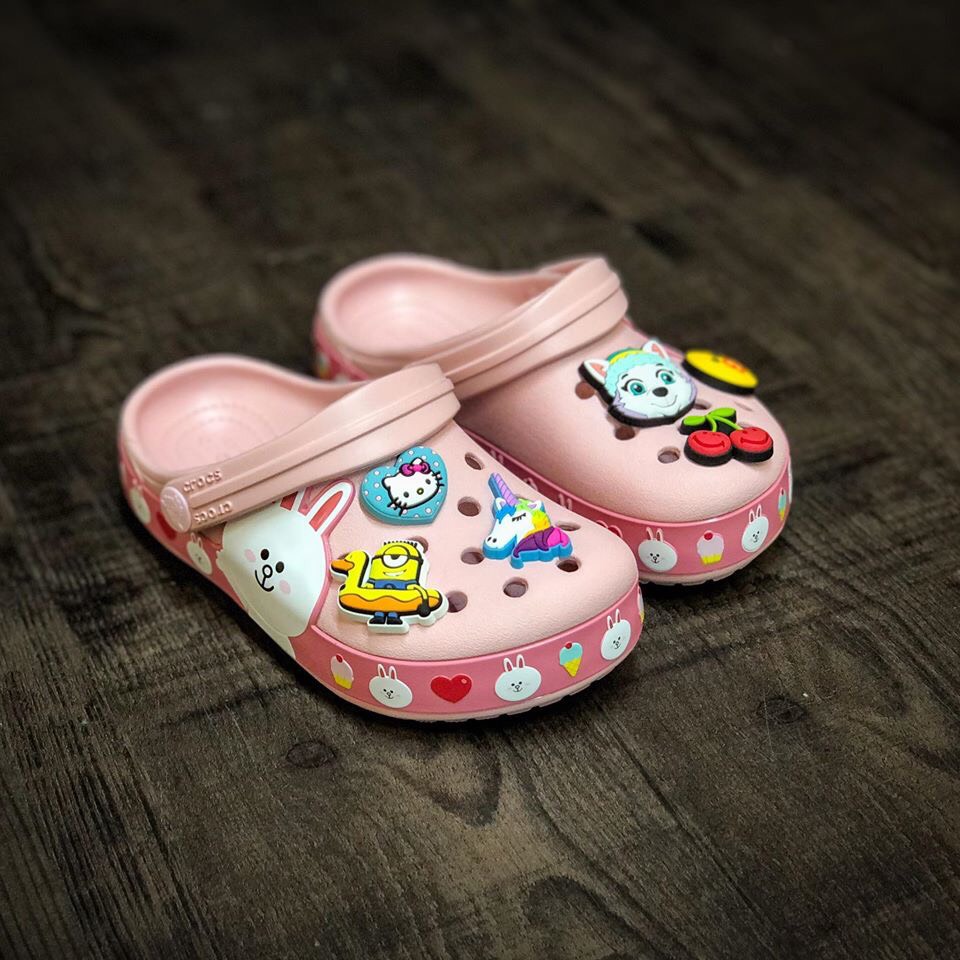 SỤC CROCS-THỎ HỒNG TRẺ EM VÀ NGƯỜI LỚN