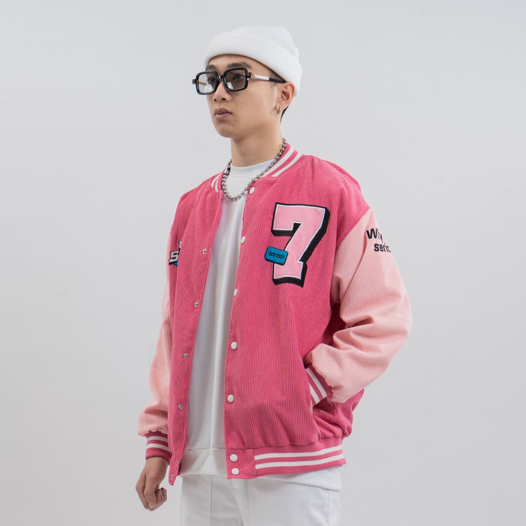 Áo Khoác Varsity Jacket N7 NEWSEVEN bomber bóng chày basic nam nữ form rộng Local Brand