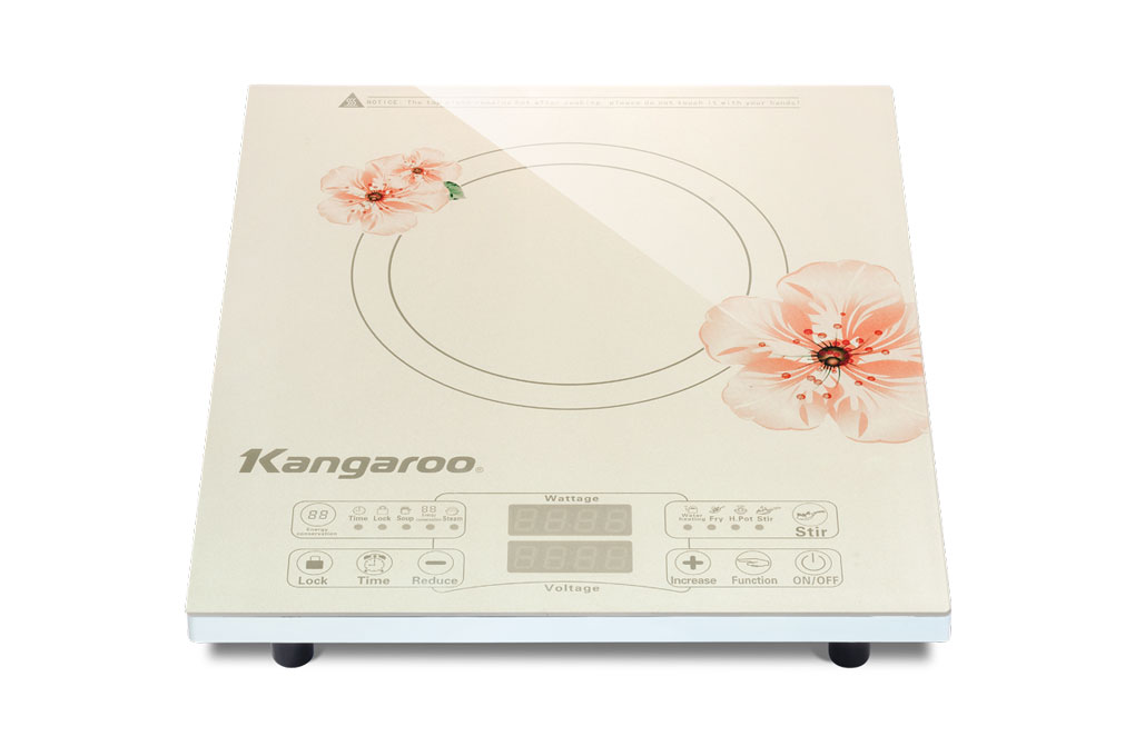 Bếp điện từ đơn Kangaroo KG418i tặng kèm nồi lẩu inox dày đẹp, công suất 2000W hàng chính hãng bảo hành 12 tháng