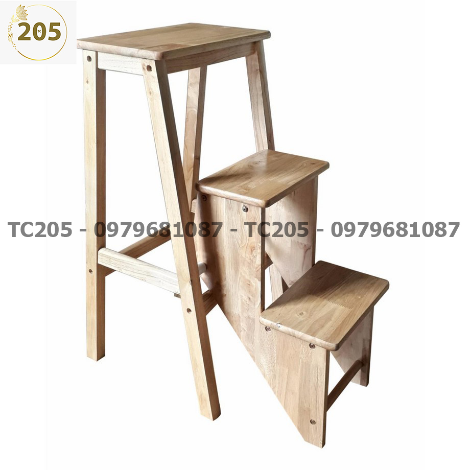 Ghế thắp hương 3 bậc 85cm gỗ cao su 100% 205tc