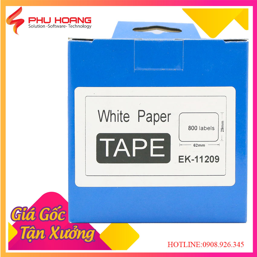 Nhãn in ek-11209, 29mm800 nhãn, nhãn bế, giấy decal, tương thích với máy brother ql