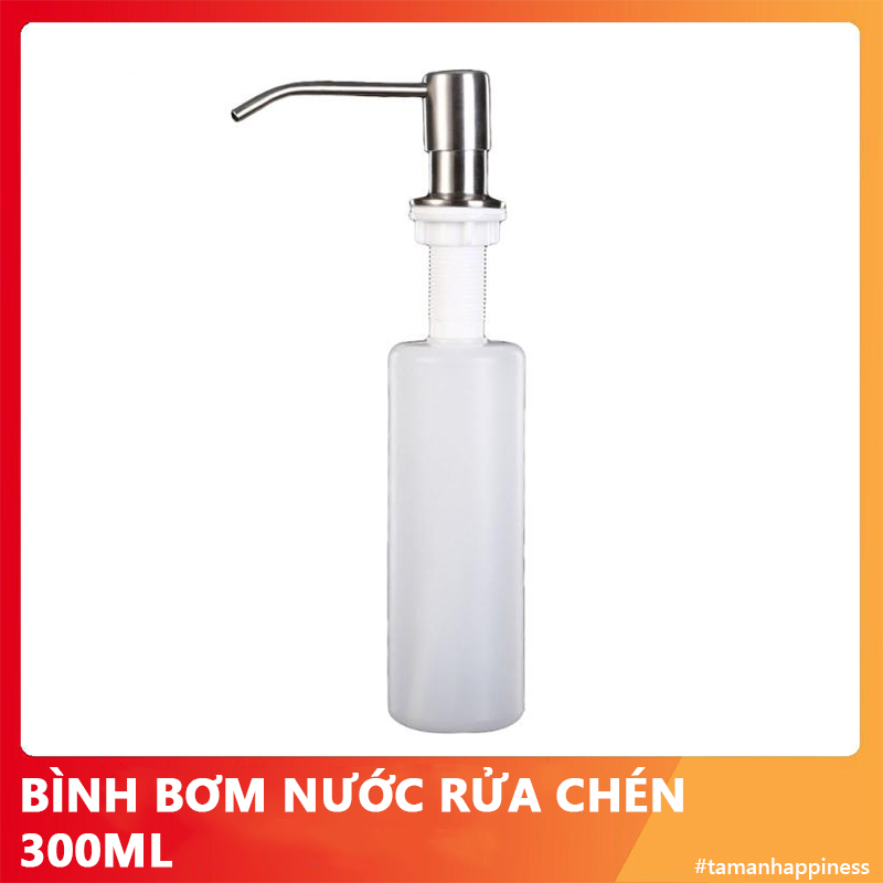 Bộ vòi bơm hút nước rửa chén gắn bồn rửa tự bơm hút dầu rửa bát với bình chứa 300ml - 2081