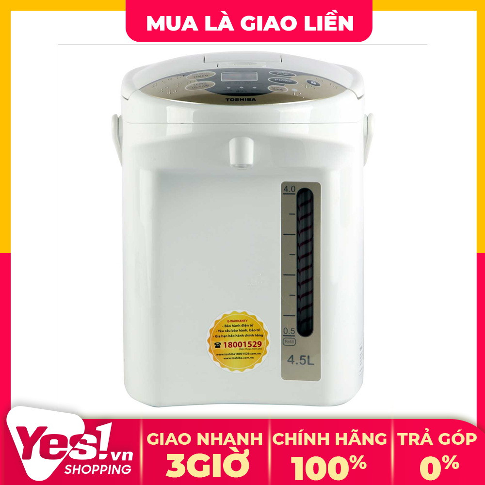 Bình thủy điện toshiba plk-45sfvn 4.5 lít - bảo hành chính hãng - voucher 10% lên đến 800k