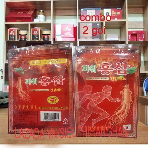 Bộ 40 miếng Cao Dán Chiết Xuất Hồng Sâm Hàn Quốc giảm Đau Nhức ( 2 gói) - Hàng Nội Địa Xịn loại mới 2 lần tốt, hiệu quả gấp đôi