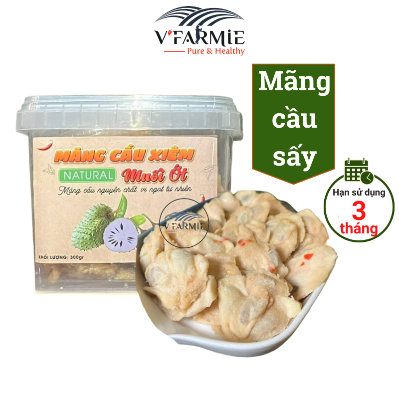 Mãng cầu sấy muối ớt hàng loại 1 có kèm muối hũ 300g
