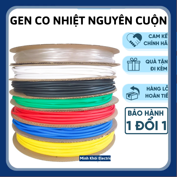 Gen co nhiệt nguyên cuộn đủ loại; ống gen nhiệt cách điện