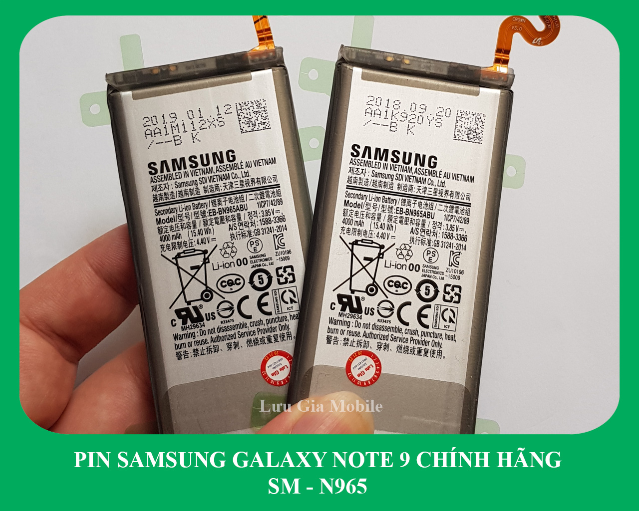 Pin Samsung Galaxy Note 9 zin công ty