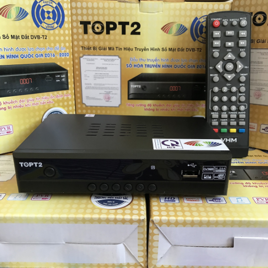 ầu Thu Truyền Hình Số Mặt Đất DVB-T2 TOPT2 (HỢP QUY VỚI BỘ TT&TT) - Hàng Chính Hãng