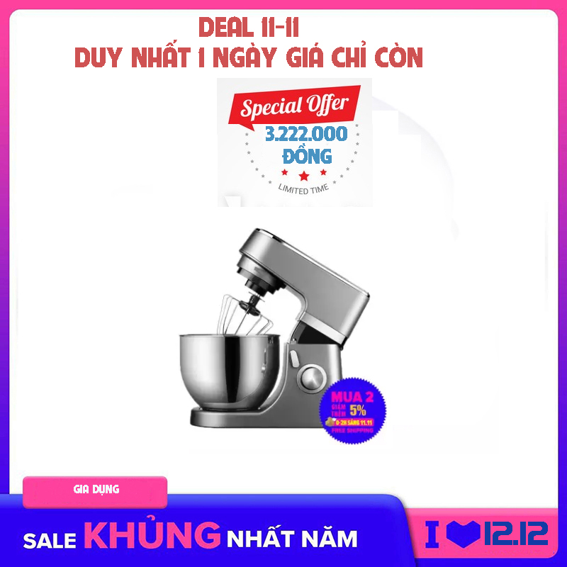 Máy đánh trứng đánh kem nhào bột nhiều cấp độ 1200w aston sm350g
