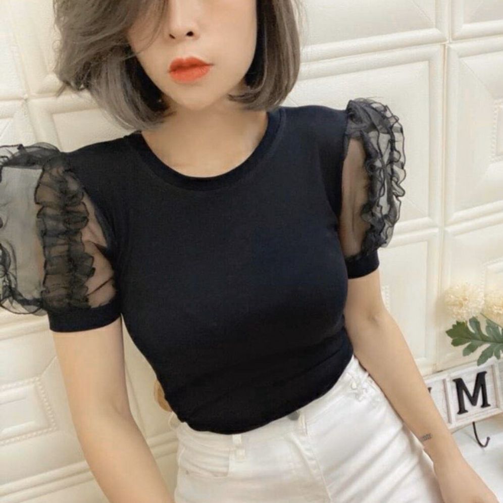 Áo thun tay bồng đơn giản cao cấp