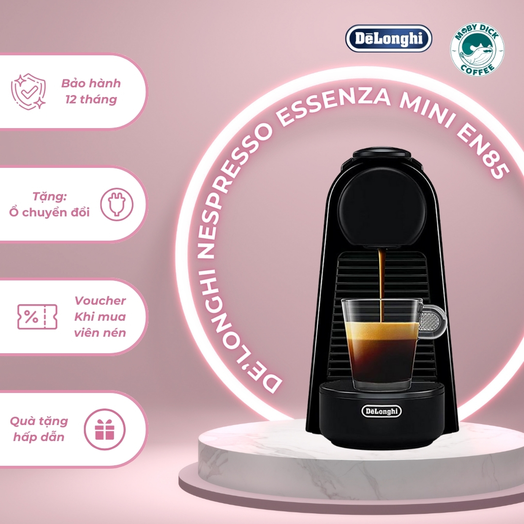 Máy pha cafe viên nén Delonghi nespresso Essenza mini EN85 - Máy pha cà phê gia đình - Hàng chính hãng - BH 12 tháng - Giá tốt nhất