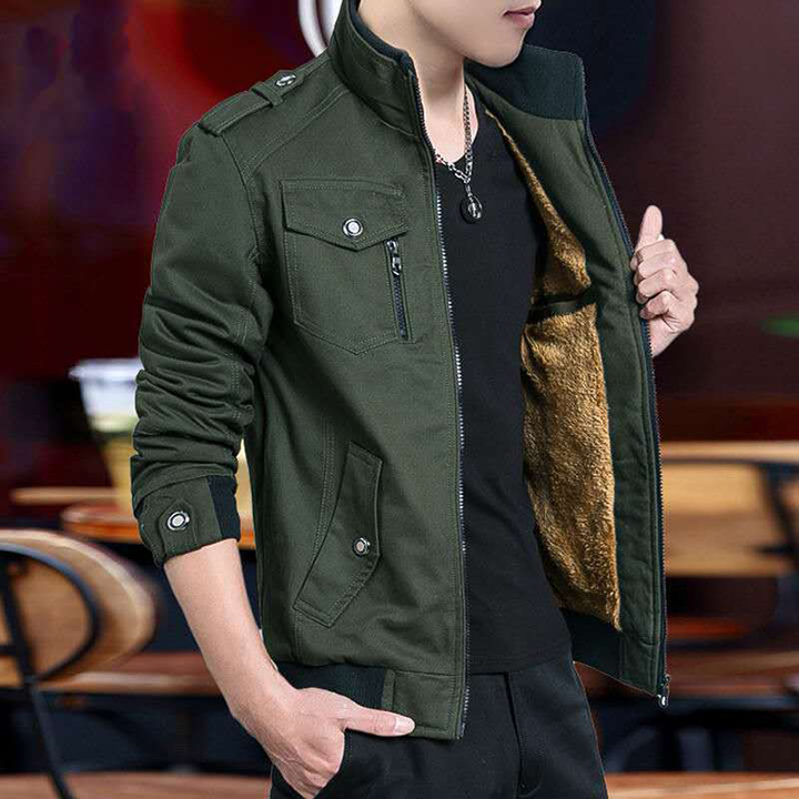Áo khoác kaki nam lót vải hoặc lót lông dày mặc ấm AK1826