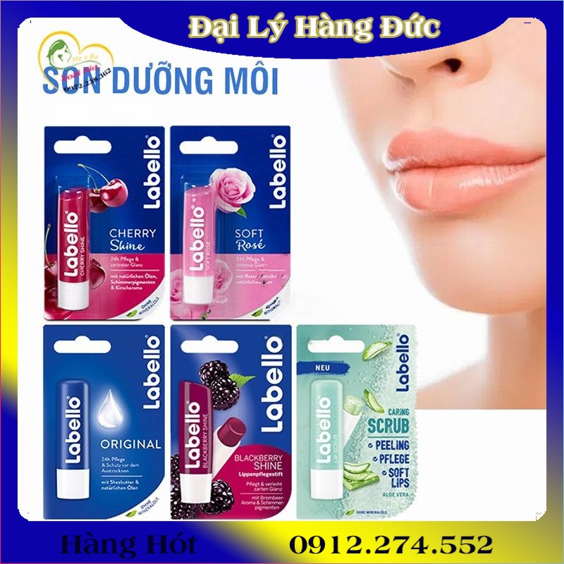 Son dưỡng môi căng mọng, mềm mịn Labello Đức