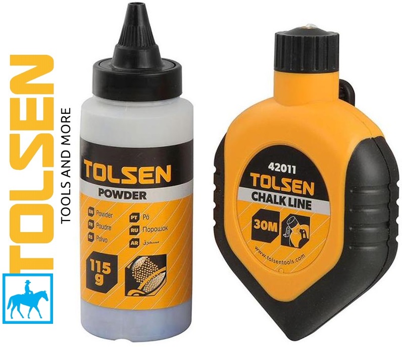 Cuộn dây phấn 115g blue 30m chalk line tolsen 42011 42013
