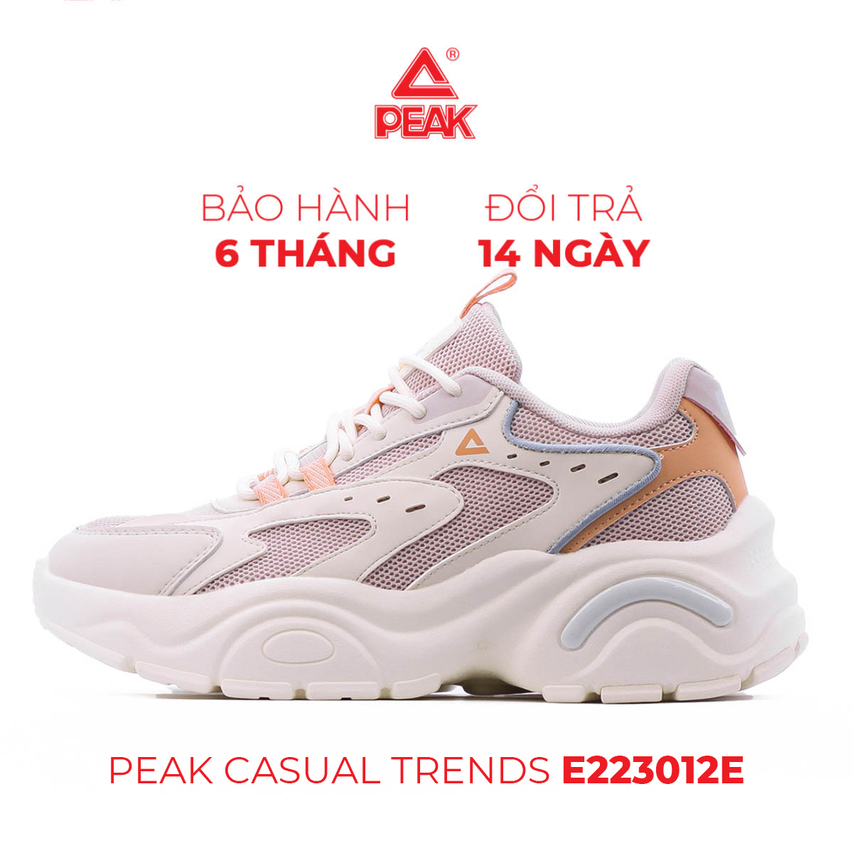 Giày thể thao nữ peak casual trends e223012e