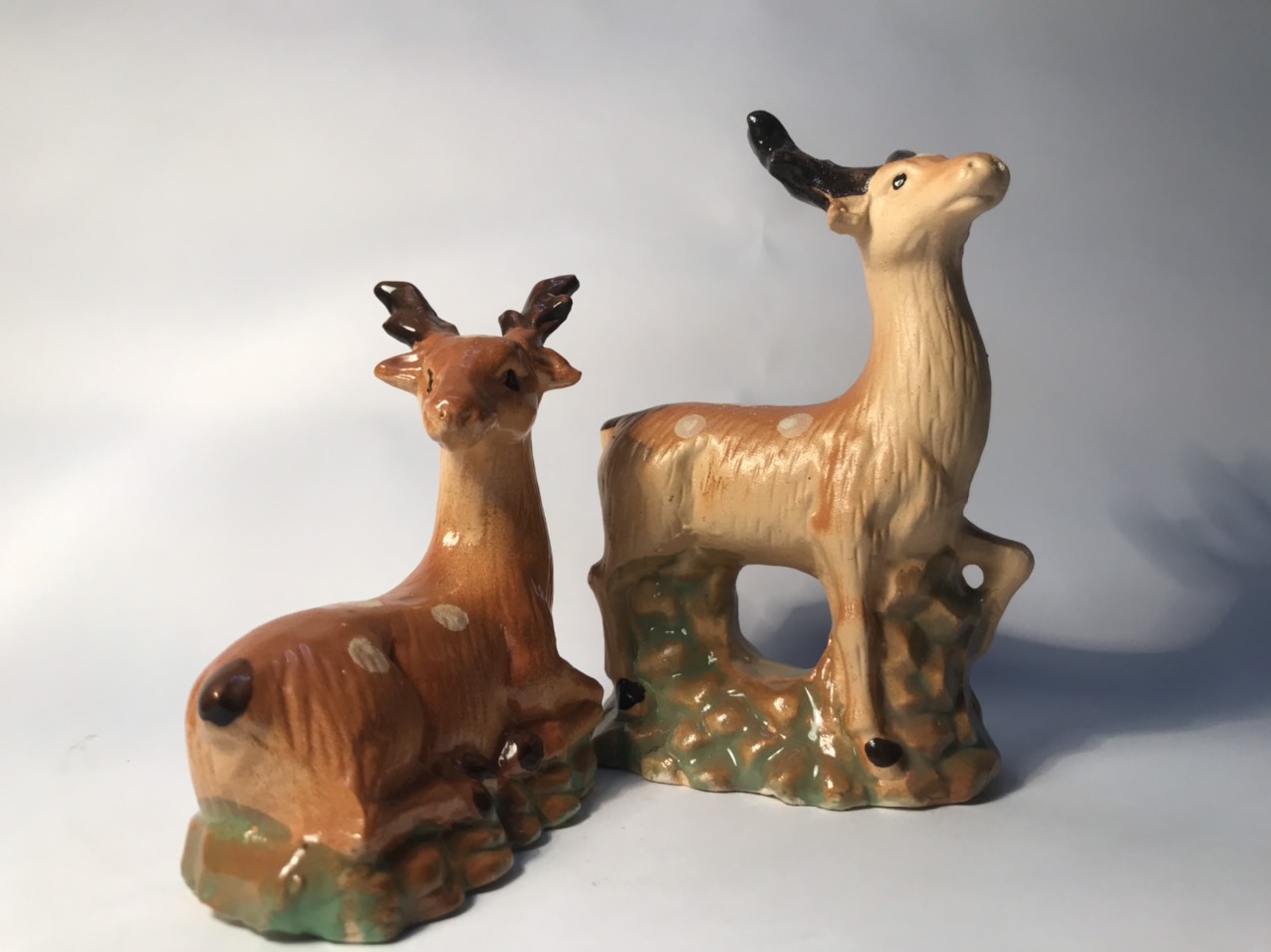 Tiểu cảnh - Cặp đôi hươu (2 con hươu)